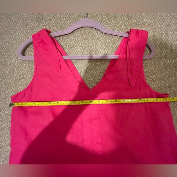 JCrew linen bow tank in bright pink - Picture 7 of 7
